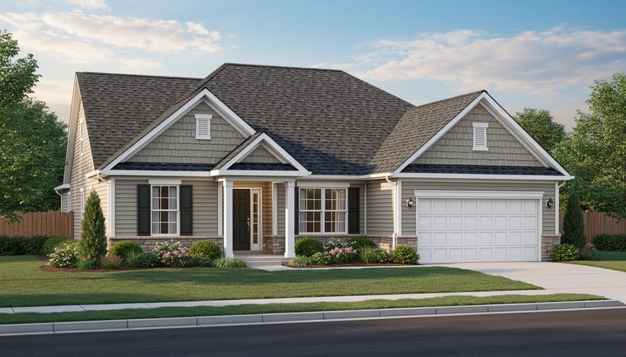 Canadian residential home with newly installed presidential shingle roof