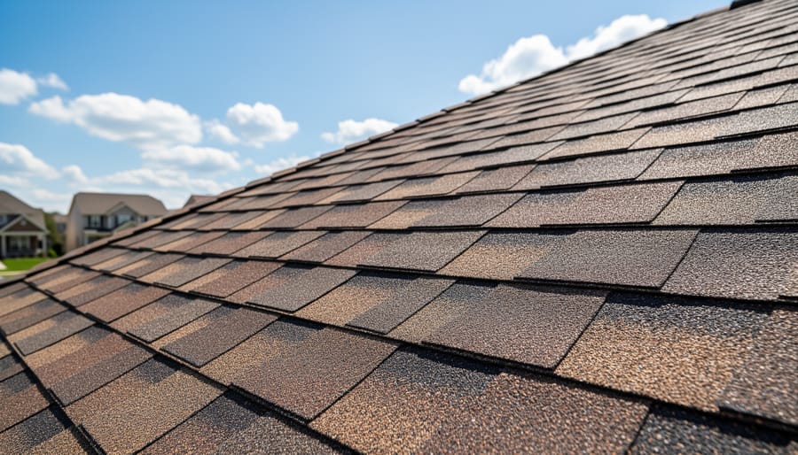 Close-up view of luxury presidential shingles showing dimensional layered texture